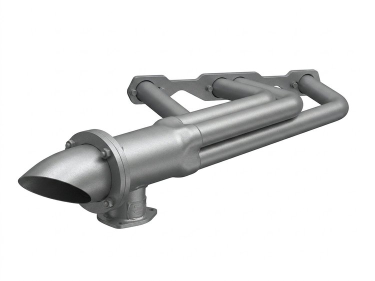 JaysterSBC-SEC Lakes-Style Header Set, Small Block Chevy [Silver Ceramic Coating]