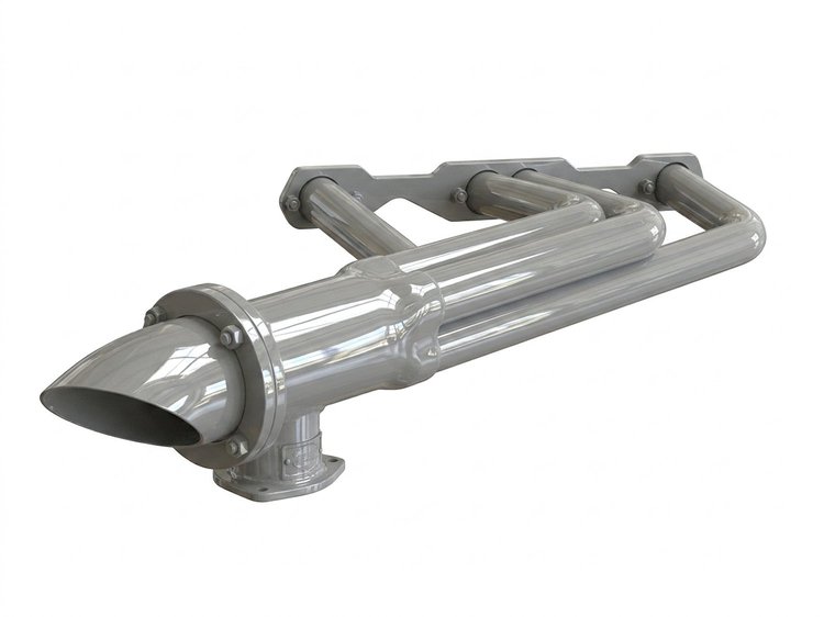 JaysterSBC134-SEC Lakes-Style Header Set, Small Block Chevy, 1 3/4 in. Primary Tube [Silver Ceramic Coating]