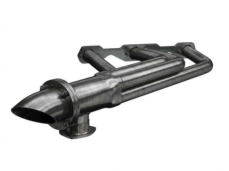 JaysterSBCDP134-P Lakes-Style Header Set, Small Block Chevy, D-Port Flange, 1 3/4 in. Primary Tube [Raw/Unfinished]