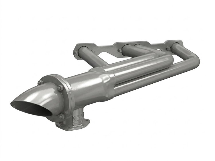 JaysterSBC178-SEC Lakes-Style Header Set, Small Block Chevy, 1 7/8 in. Primary Tube [Silver Ceramic Coating]