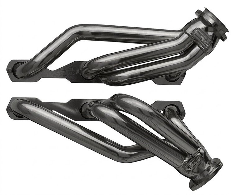 US56AP-P Shorty Headers, 55-57 Chevy Cars w/SBC, Angle Plug, Unisteer Rack/Pinion w/Ididit or Similar Column [Raw/Unfinished]