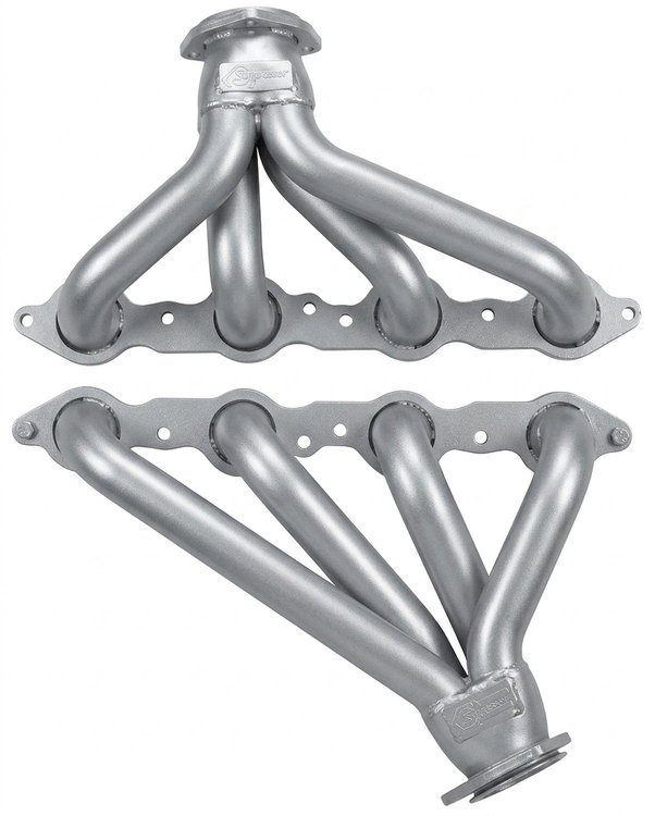 V8RLS1-SEC Shorty Header Set, 1927-Up Cars/Trucks, Mazda Miata w/LS Engine [Silver Ceramic Coating]