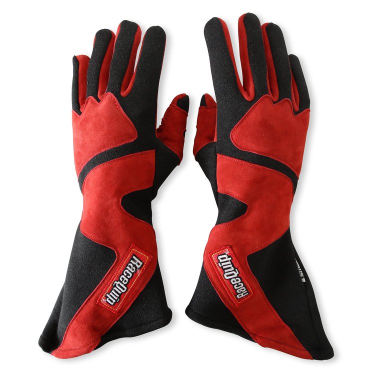 SFI-5 358 Series Long Angle Cut Driving Gloves Red/Black Large