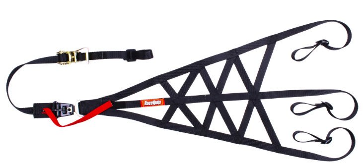 Right Side Triangle Roll Cage Net with Quick Release [SFI 37.1, 24 in. H x 46 in. W (Mount Strap Adds 32 in. W)]