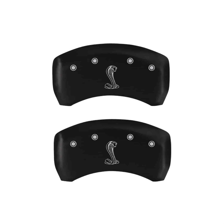 COBRA/Snake Logo Matte Black Powder Coat Finish Silver Characters.