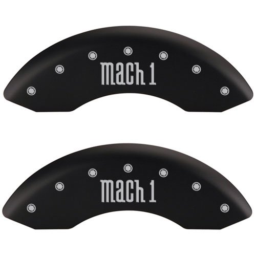 2003 FORD MUSTANG MACH I - SET OF 4 CALIPER COVERS MACH 1 LOGOTYPE MATTE BLACK POWDER COAT FINISH SI