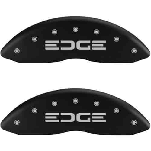 2011 FORD EDGE LIMITED - SET OF 4 CALIPER COVERS EDGE/EDGE MATTE BLACK POWDER COAT FINISH SILVER CHARACTERS. 18 WHEEL MIN
