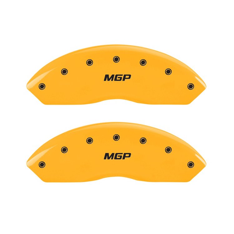 10155FMGPYL Front Disc Brake Caliper Covers for 2011 Ford Focus [Yellow Finish w/ Black MGP]