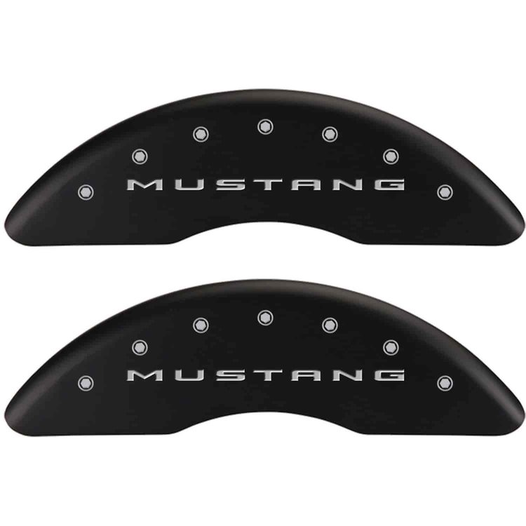 Mustang/GT 2015 Matte Black Powder Coat Finish Silver Characters.