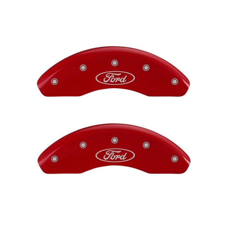 Front Disk Brake Caliper Covers for Ford Focus, Red