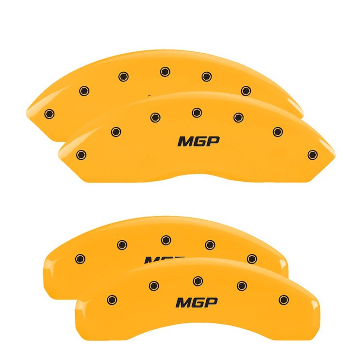 Front and Rear Disk Brake Caliper Covers for Ford Ranger and Bronco, Yellow