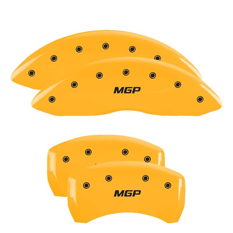 Front and Rear Disk Brake Caliper Covers for Volkswagon Jetta, Yellow