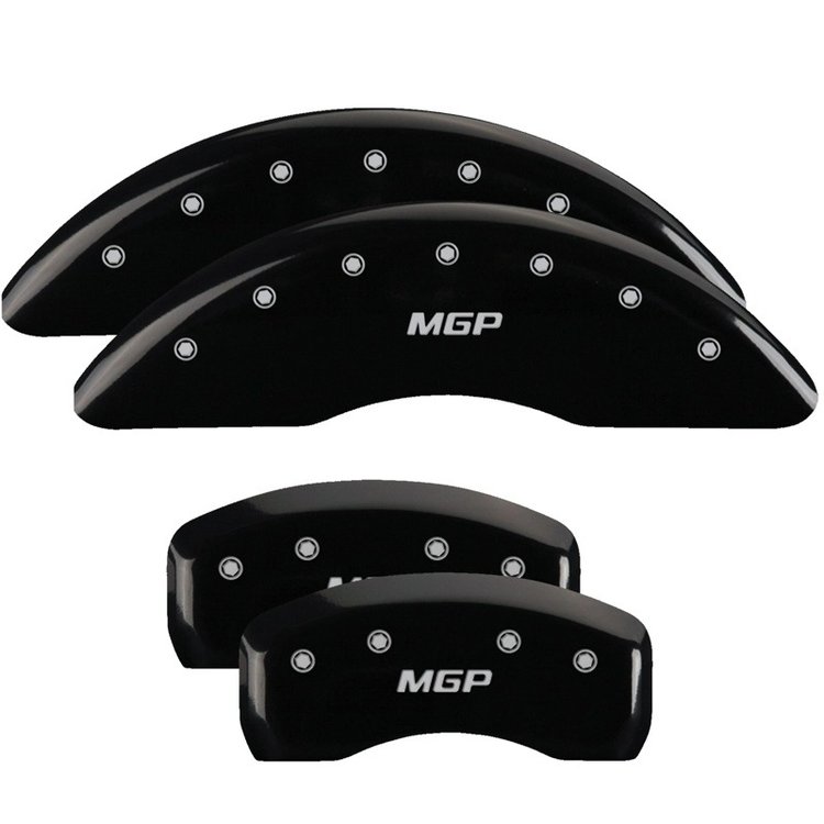 Front and Rear Disk Brake Caliper Covers for Volkswagon Tiguan, Black