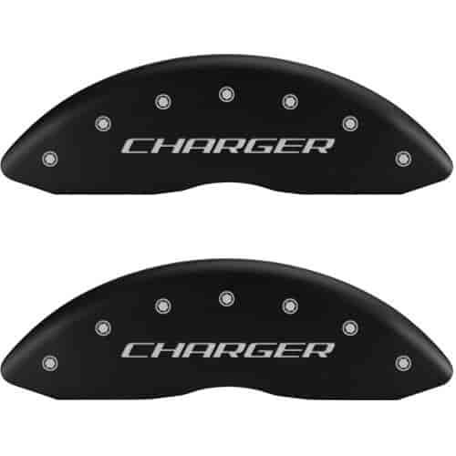 2006 DODGE CHARGER DAYTONA R/T - SET OF 4 CALIPER COVERS CHARGER/CHARGER BLOCK ENGRAVING MATTE BLACK