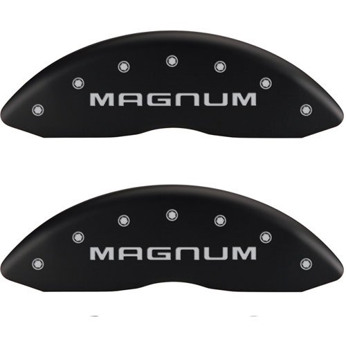 2005 DODGE MAGNUM R/T - SET OF 4 CALIPER COVERS MAGNUM/MAGNUM MATTE BLACK POWDER COAT FINISH SILVER