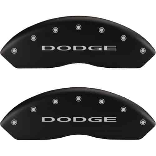 2009 DODGE DAKOTA BIG HORN - SET OF 4 CALIPER COVERS DODGE / DODGE W/OUT STRIPES MATTE BLACK POWDER