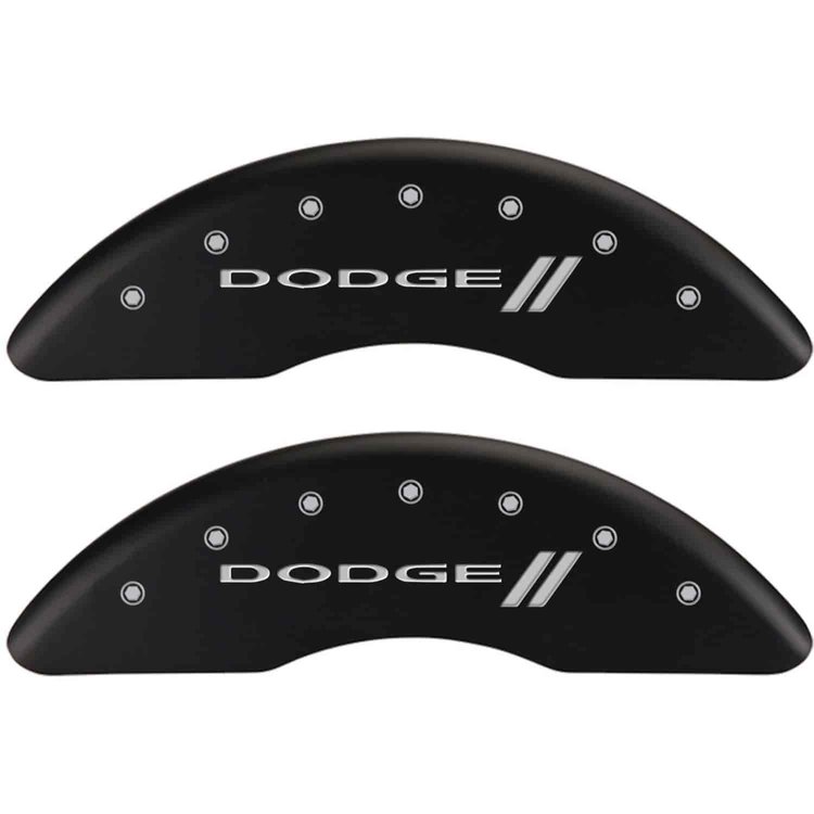 Dodge ll /Dodge ll Matte Black Powder Coat Finish Silver Characters.