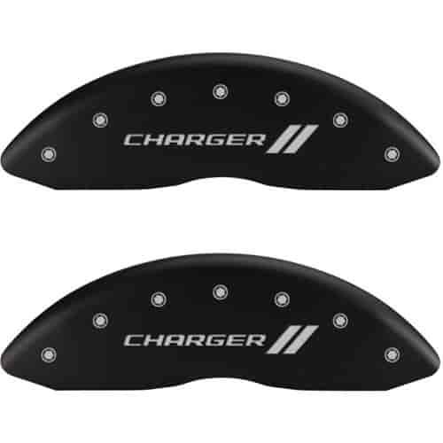 2011 DODGE CHARGER R/T - SET OF 4 CALIPER COVERS CHARGER LL / CHARGER LL MATTE BLACK POWDER COAT FIN