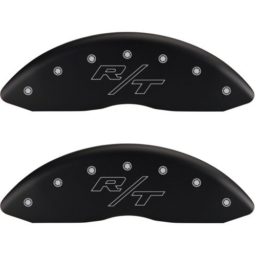 2011 DODGE CHALLENGER SE - SET OF 4 CALIPER COVERS RT / RT VINTAGE STYLE MATTE BLACK POWDER COAT FIN