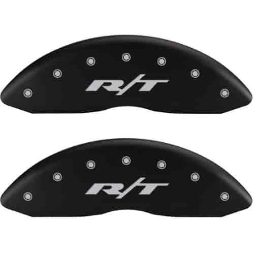 2012 DODGE AVENGER R/T - SET OF 4 CALIPER COVERS RT / RT MATTE BLACK POWDER COAT FINISH SILVER CHARA