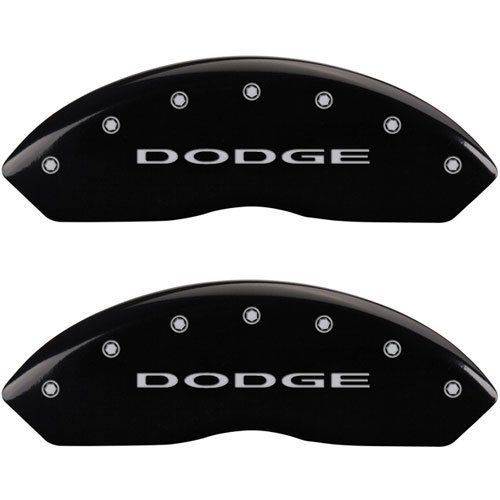 2011 DODGE DURANGO CITADEL - SET OF 4 CALIPER COVERS DODGE / DODGE W/OUT STRIPES BLACK POWDER COAT F