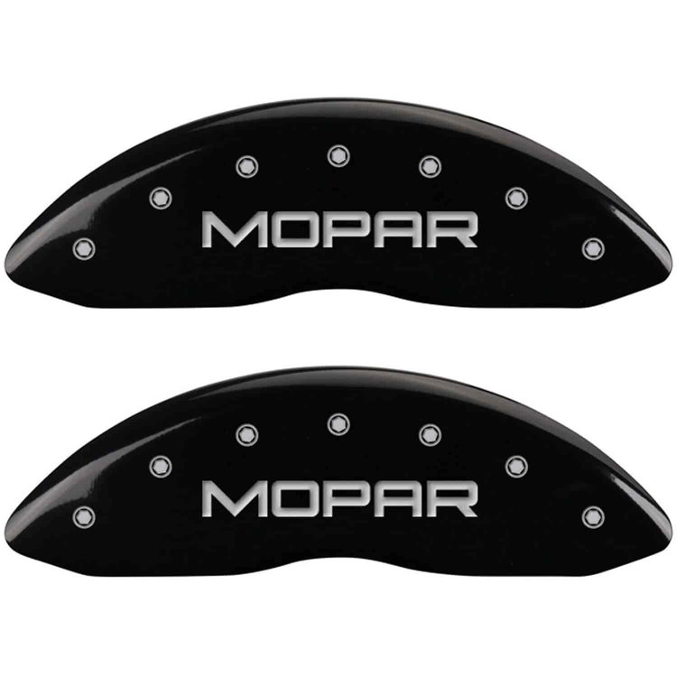 Mopar/Mopar Black Powder Coat Finish Silver Characters.