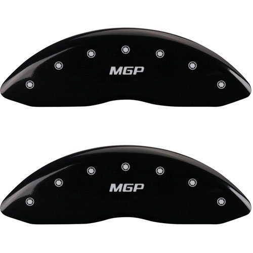 2011 DODGE DURANGO R/T - SET OF 4 CALIPER COVERS MGP/MGP ENGRAVING BLACK POWDER COAT FINISH SILVER C
