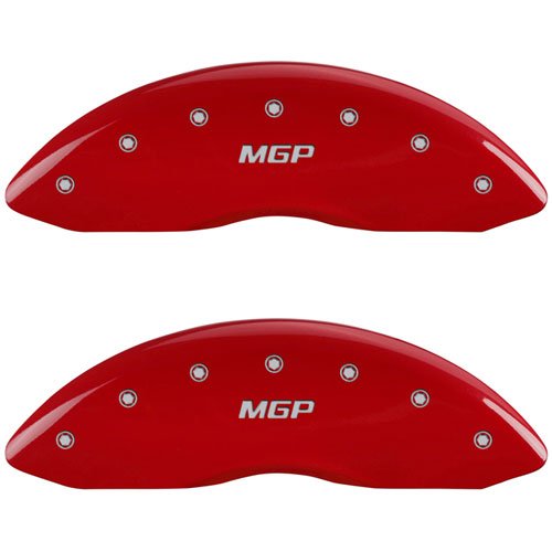 2011 DODGE DURANGO R/T - SET OF 4 CALIPER COVERS MGP/MGP ENGRAVING RED POWDER COAT FINISH SILVER CHA