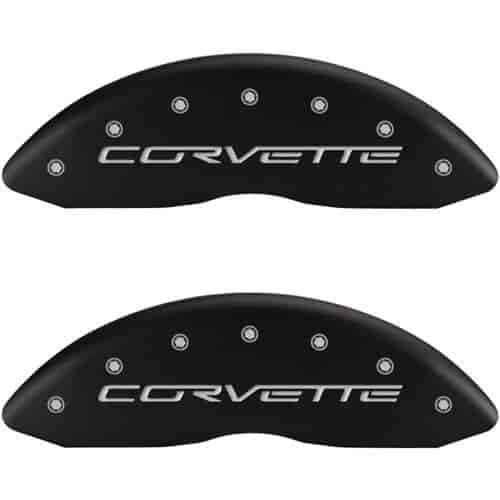 2008 CHEVROLET CORVETTE 427 LIMITED EDITION Z06 - SET OF 4 CALIPER COVERS CORVETTE - C6 LOGOTYPE MAT
