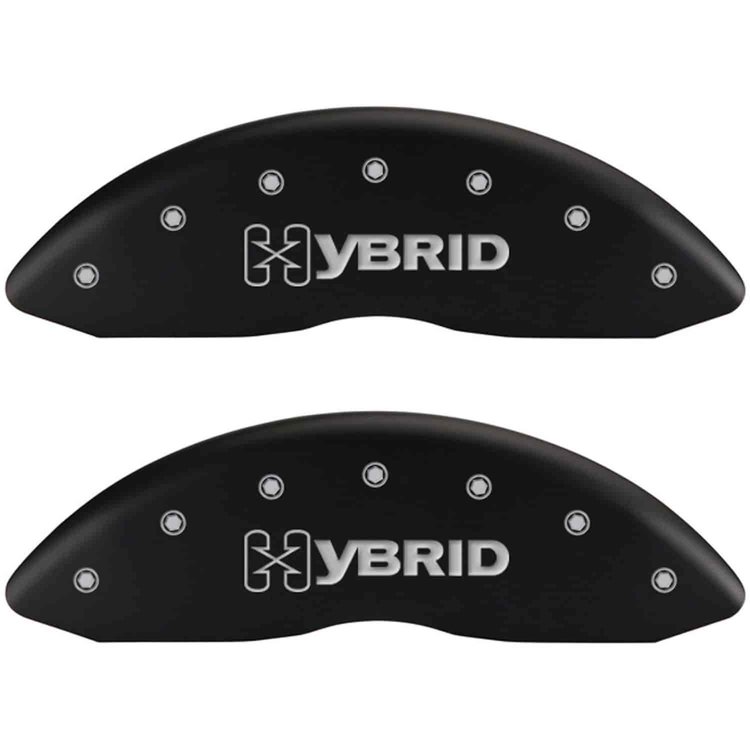 GM Hybrid Logo Matte Black Powder Coat Finish Silver Characters.