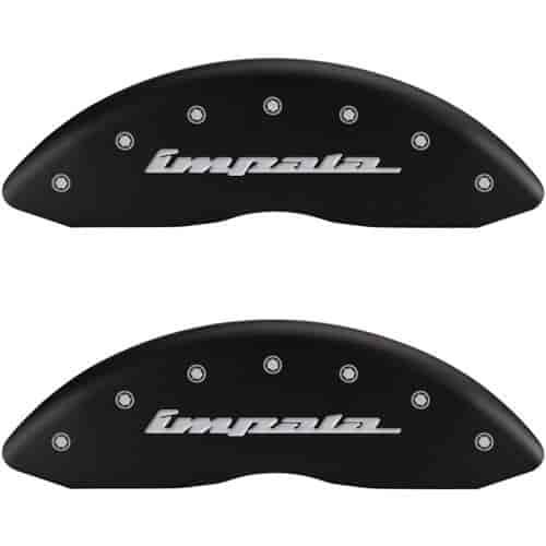2010 CHEVROLET IMPALA LS - SET OF 4 CALIPER COVERS IMPALA / IMPALA MATTE BLACK POWDER COAT FINISH SI