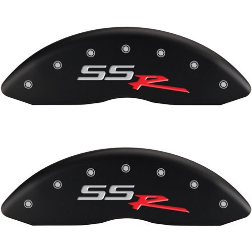 2003 CHEVROLET SSR BASE - SET OF 4 CALIPER COVERS SSR GM PICKUP LOGOTYPE MATTE BLACK POWDER COAT FIN