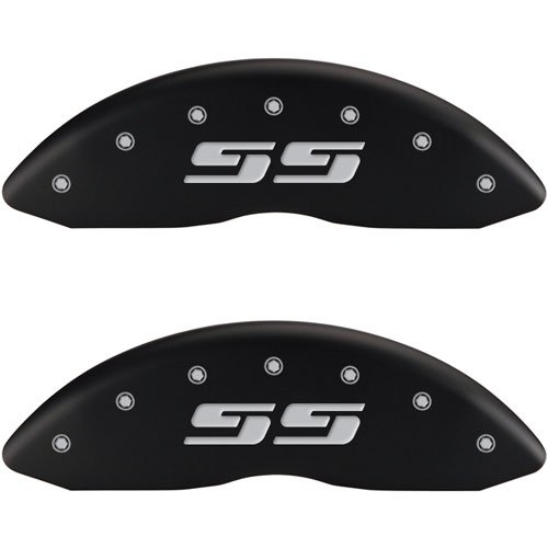 1999 CHEVROLET SILVERADO 1500 BASE - SET OF 4 CALIPER COVERS SS SILVERADO TRUCK LOGOTYPE MATTE BLACK