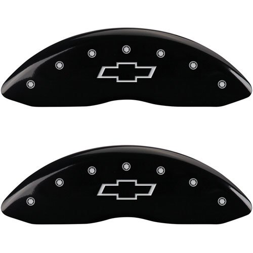1991 CHEVROLET CAPRICE BASE - SET OF 4 CALIPER COVERS BOWTIE/BOWTIE ENGRAVING BLACK POWDER COAT FINI