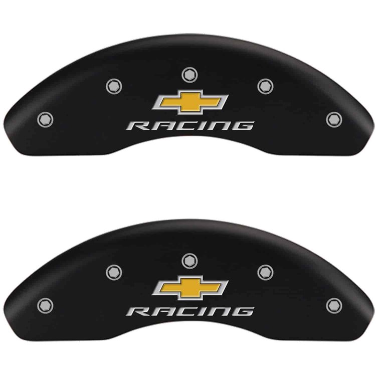 Chevy racing/Chevy racing Matte Black Powder Coat Finish Silver Characters.