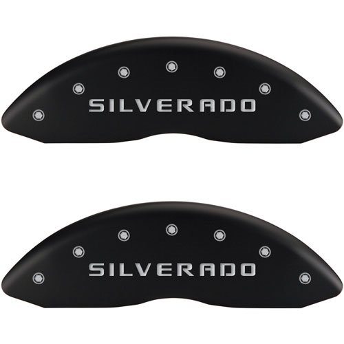 2007 CHEVROLET SILVERADO 1500 CLASSIC LS - FRONT SET 2 CALIPER COVERS SILVERADO / SILVERADO MATTE BL