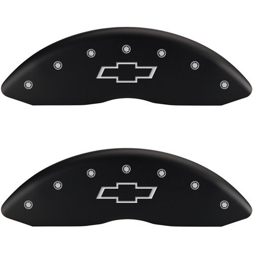 2012 CHEVROLET SPARK BASE - FRONT SET 2 CALIPER COVERS BOWTIE/BOWTIE ENGRAVING MATTE BLACK POWDER CO
