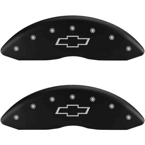 2011 CHEVROLET VOLT BASE - SET OF 4 CALIPER COVERS BOWTIE/BOWTIE ENGRAVING MATTE BLACK POWDER COAT F