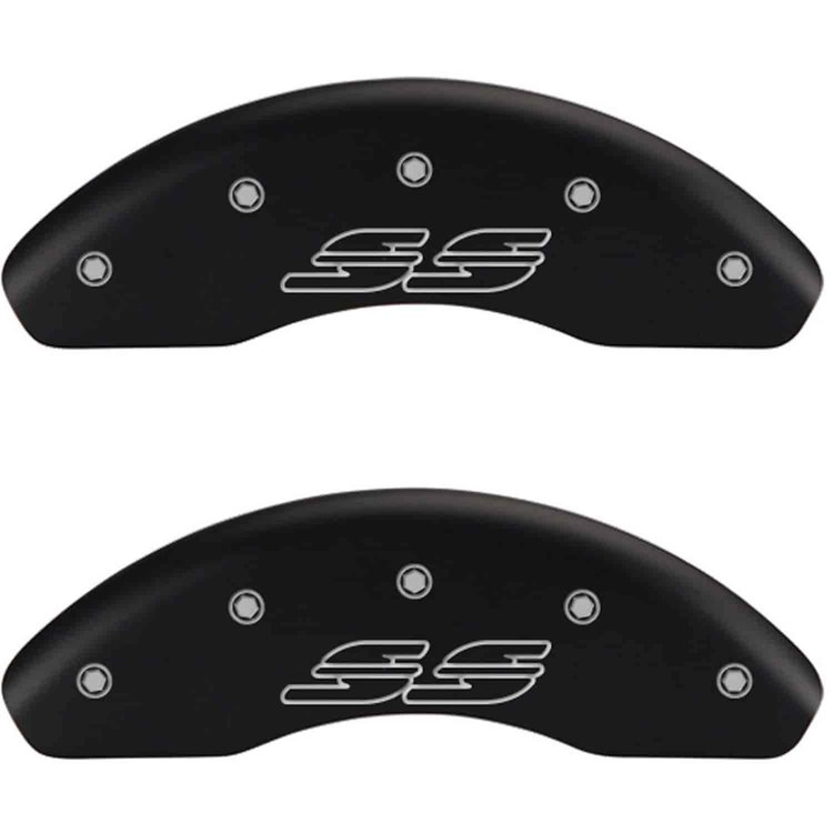 SS Impala Logo Matte Black Powder Coat Finish Silver Characters.