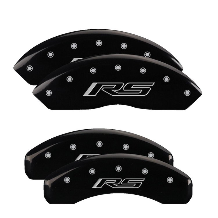 Front and Rear Disk Brake Caliper Covers for Chevrolet Blazer, Black