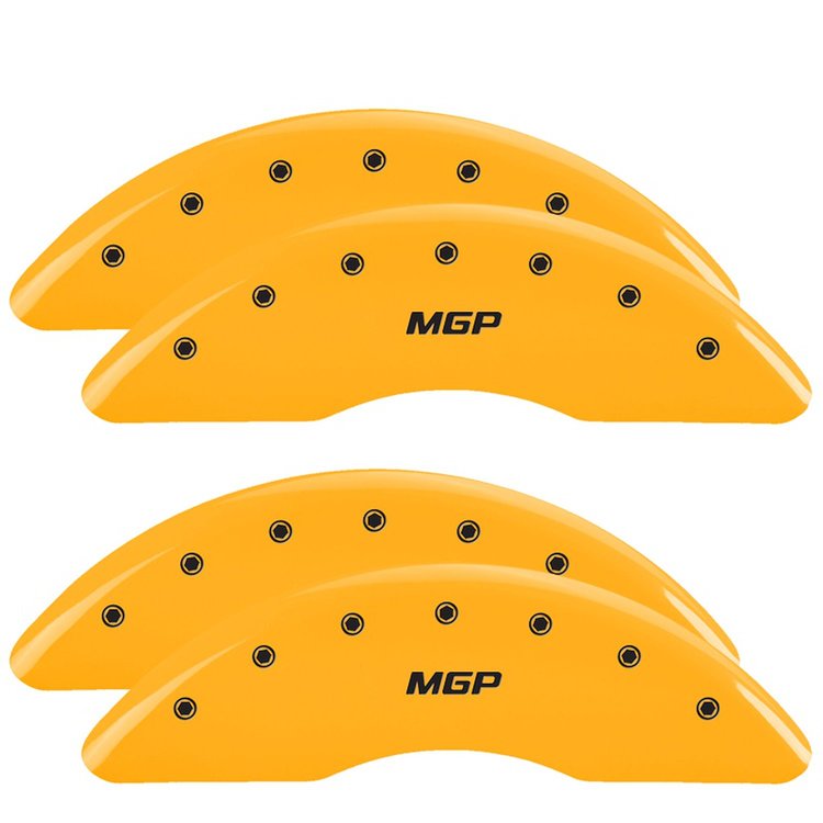 Front and Rear Disk Brake Caliper Covers for Chevrolet Silverado, Yellow