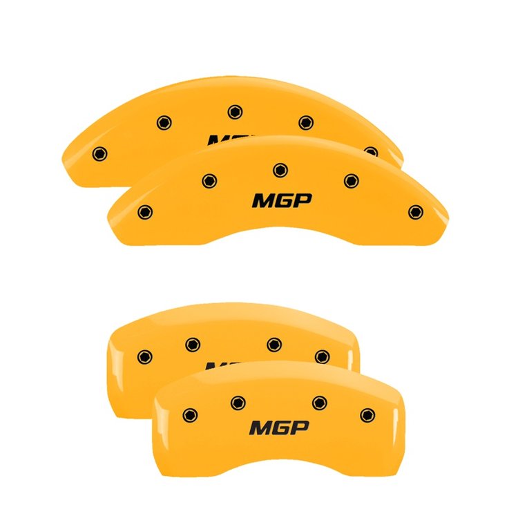 Front and Rear Disk Brake Caliper Covers, Yellow