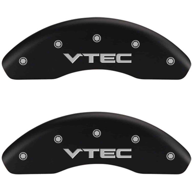VTEC/VTEC Matte Black Powder Coat Finish Silver Characters.