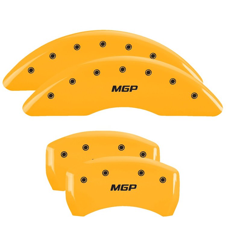 22214SMGPYL Front/Rear Brake Caliper Covers Fits Select BMW [Yellow w/Black MGP]