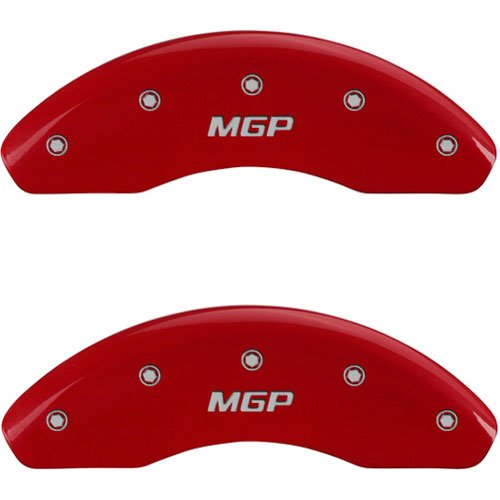 2008 VOLVO C30 T5 - SET OF 4 CALIPER COVERS MGP/MGP ENGRAVING RED POWDER COAT FINISH SILVER CHARACTE