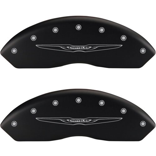 2011 CHRYSLER 200 LIMITED - SET OF 4 CALIPER COVERS CHRYSLER WING STYLE 2 MATTE BLACK POWDER COAT FI