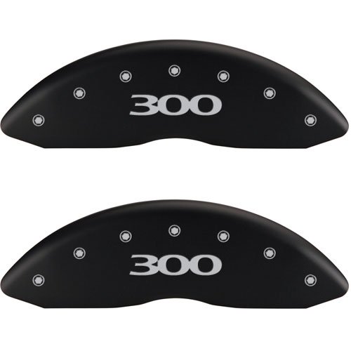 2011 CHRYSLER 300 BASE - SET OF 4 CALIPER COVERS 300/300 MATTE BLACK POWDER COAT FINISH SILVER CHARA