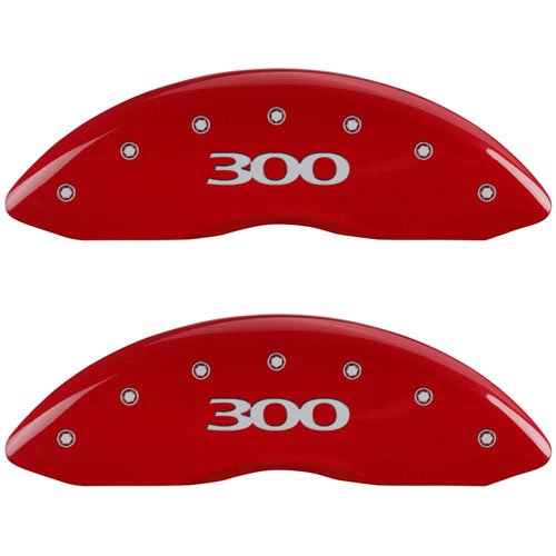 2011 CHRYSLER 300 BASE - SET OF 4 CALIPER COVERS 300/300 RED POWDER COAT FINISH SILVER CHARACTERS. 18 WHEEL MIN. V6 3.6L RWD