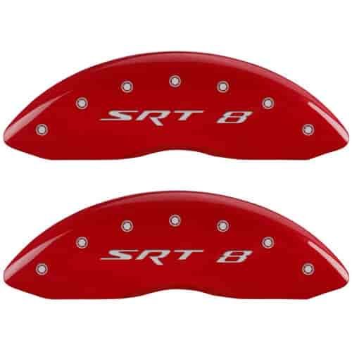 2011 CHRYSLER 300 BASE - SET OF 4 CALIPER COVERS SRT-8/SRT-8 RED POWDER COAT FINISH SILVER CHARACTERS. 18 WHEEL MIN. V6 3.6L RWD