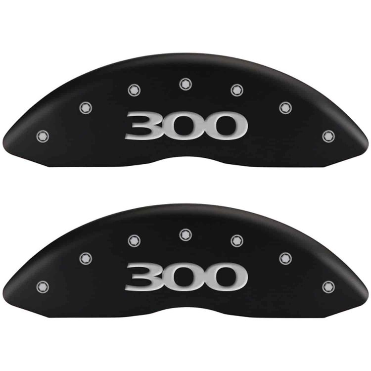 300/300 Matte Black Powder Coat Finish Silver Characters.